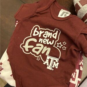 Maroon Texas A&M onesie